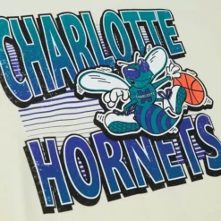 Mitchell & Ness T-Shirts & Tops-Incline Stacked Tee Charlotte Hornets