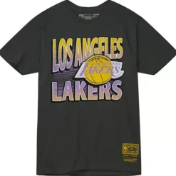 Mitchell & Ness T-Shirts & Tops-Incline Stacked Tee Los Angeles Lakers