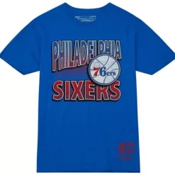 Mitchell & Ness T-Shirts & Tops-Incline Stacked Tee Philadelphia 76Ers