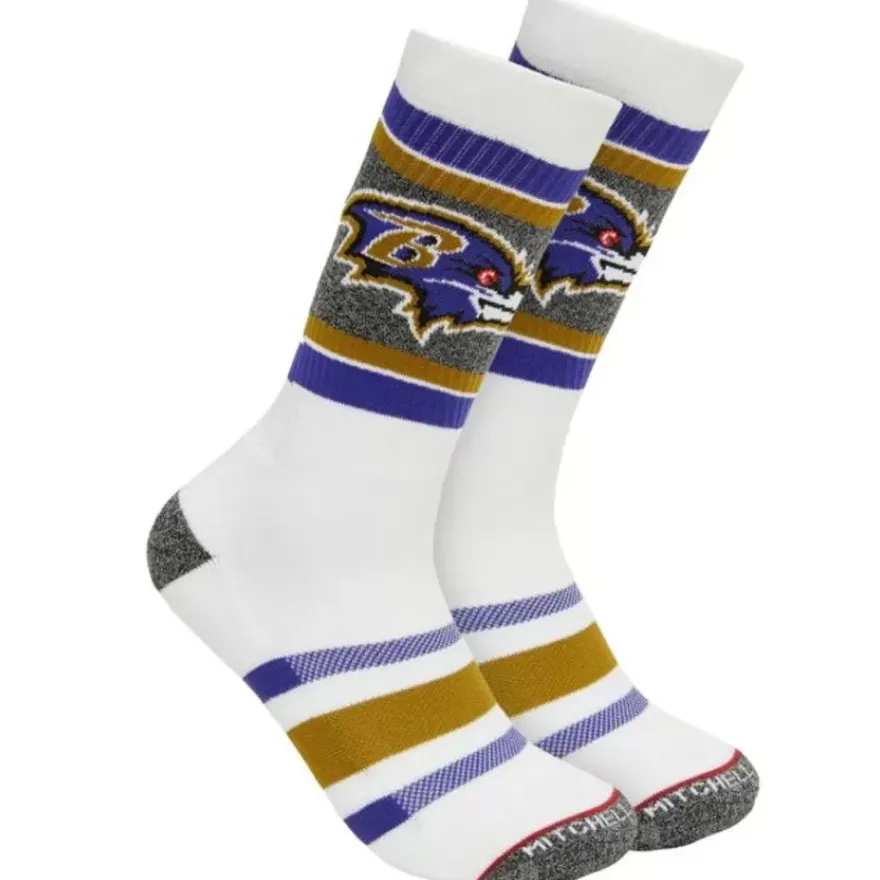 Mitchell & Ness Accessories-Interception Crew Socks Baltimore Ravens