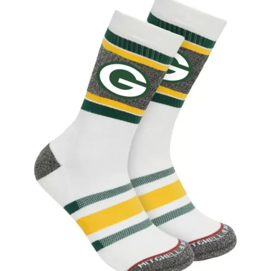 Mitchell & Ness Accessories-Interception Crew Socks Green Bay Packers