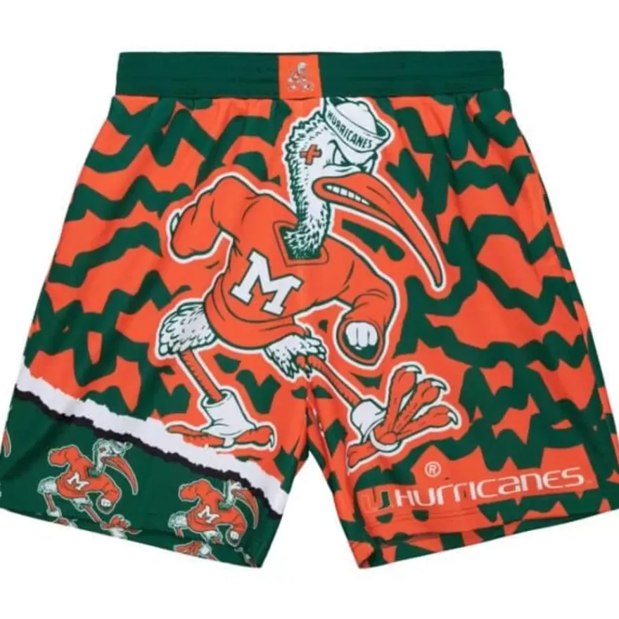 Mitchell & Ness Shorts-Jumbotron 2.0 Sublimated Shorts University Of Miami