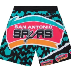 Mitchell & Ness Shorts-Jumbotron 2.0 Sublimated Shorts San Antonio Spurs