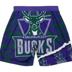 Mitchell & Ness Shorts-Jumbotron 2.0 Sublimated Shorts Milwaukee Bucks