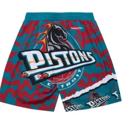 Mitchell & Ness Shorts-Jumbotron 2.0 Sublimated Shorts Detroit Pistons