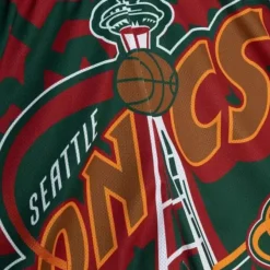 Mitchell & Ness Shorts-Jumbotron 2.0 Sublimated Shorts Seattle Supersonics