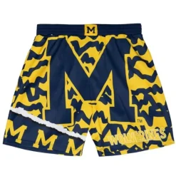 Mitchell & Ness Shorts-Jumbotron 2.0 Sublimated Shorts University Of Michigan
