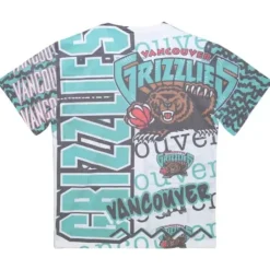 Mitchell & Ness T-Shirts & Tops-Jumbotron 2.0 Sublimated Ss Tee Vancouver Grizzlies