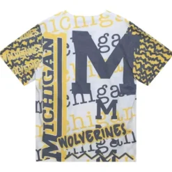 Mitchell & Ness T-Shirts & Tops-Jumbotron 2.0 Sublimated Ss Tee University Of Michigan