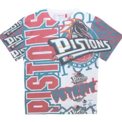 Mitchell & Ness T-Shirts & Tops-Jumbotron 2.0 Sublimated Ss Tee Detroit Pistons