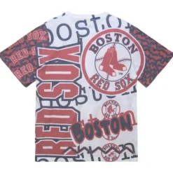Mitchell & Ness T-Shirts & Tops-Jumbotron 2.0 Sublimated Ss Tee Boston Red Sox