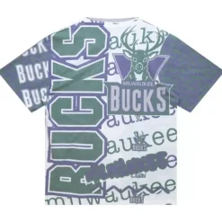 Mitchell & Ness T-Shirts & Tops-Jumbotron 2.0 Sublimated Ss Tee Milwaukee Bucks