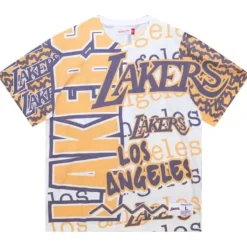 Mitchell & Ness T-Shirts & Tops-Jumbotron 2.0 Sublimated Ss Tee Los Angeles Lakers