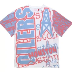Mitchell & Ness T-Shirts & Tops-Jumbotron 2.0 Sublimated Ss Tee Houston Oilers