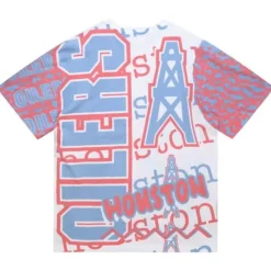 Mitchell & Ness T-Shirts & Tops-Jumbotron 2.0 Sublimated Ss Tee Houston Oilers