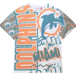 Mitchell & Ness T-Shirts & Tops-Jumbotron 2.0 Sublimated Ss Tee Miami Dolphins