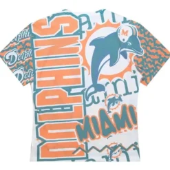Mitchell & Ness T-Shirts & Tops-Jumbotron 2.0 Sublimated Ss Tee Miami Dolphins