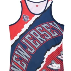 Mitchell & Ness T-Shirts & Tops-Jumbotron 2.0 Sublimated Tank New Jersey Nets