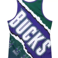 Mitchell & Ness T-Shirts & Tops-Jumbotron 2.0 Sublimated Tank Milwaukee Bucks