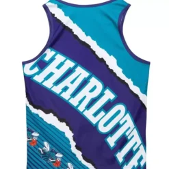 Mitchell & Ness T-Shirts & Tops-Jumbotron 2.0 Sublimated Tank Charlotte Hornets