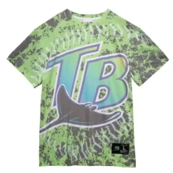 Mitchell & Ness T-Shirts & Tops-Jumbotron Sublimated Tee Tampa Bay Rays