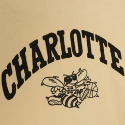 Mitchell & Ness Hoodies & Sweatshirts-Khaki Black Hoodie Charlotte Hornets