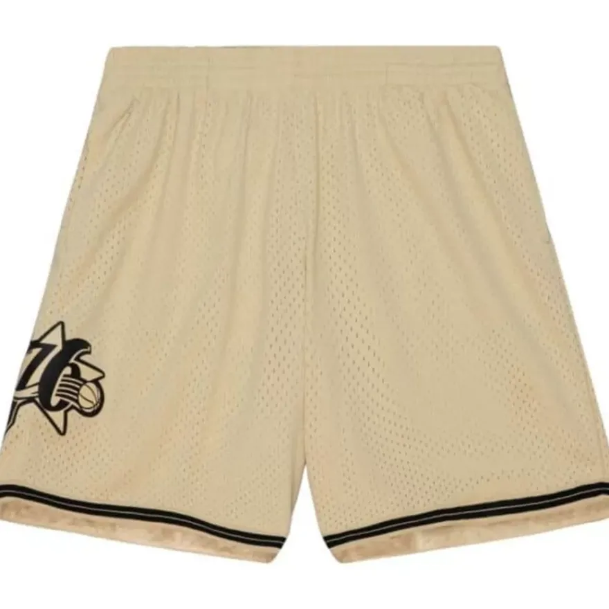 Mitchell & Ness Shorts-Khaki Black Swingman Philadelphia 76Ers 2000-01 Shorts