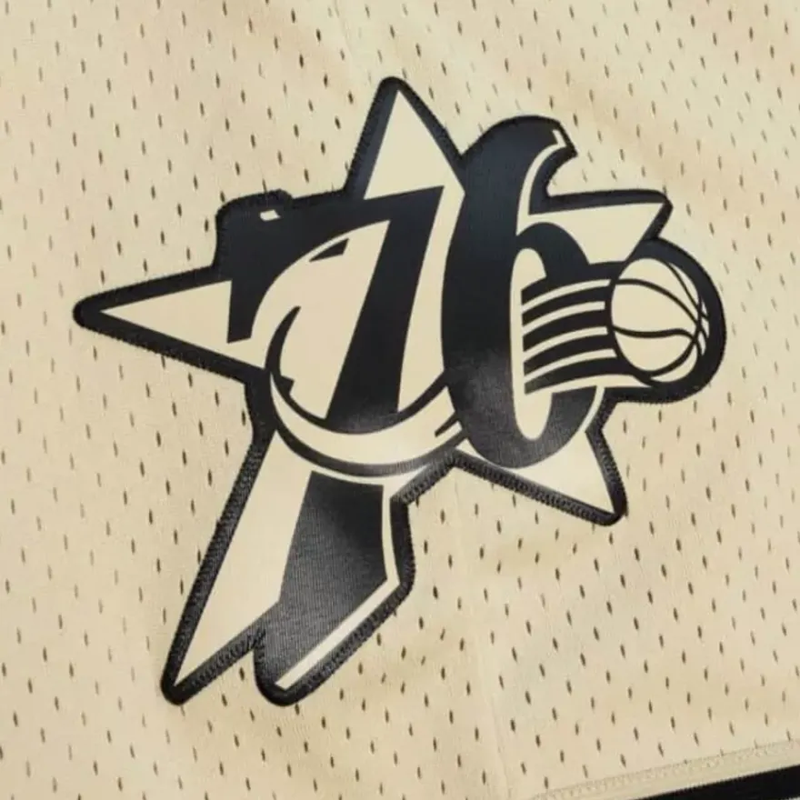 Mitchell & Ness Shorts-Khaki Black Swingman Philadelphia 76Ers 2000-01 Shorts