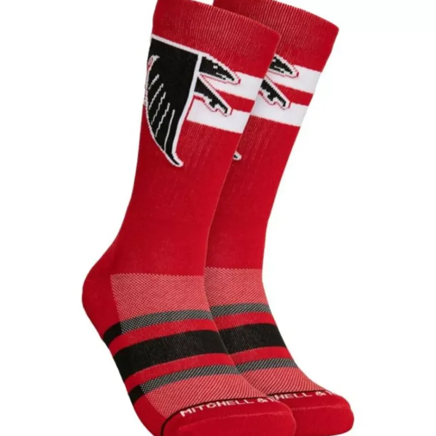 Mitchell & Ness Accessories-Lateral Crew Socks Atlanta Falcons