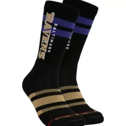 Mitchell & Ness Accessories-Lateral Crew Socks Baltimore Ravens