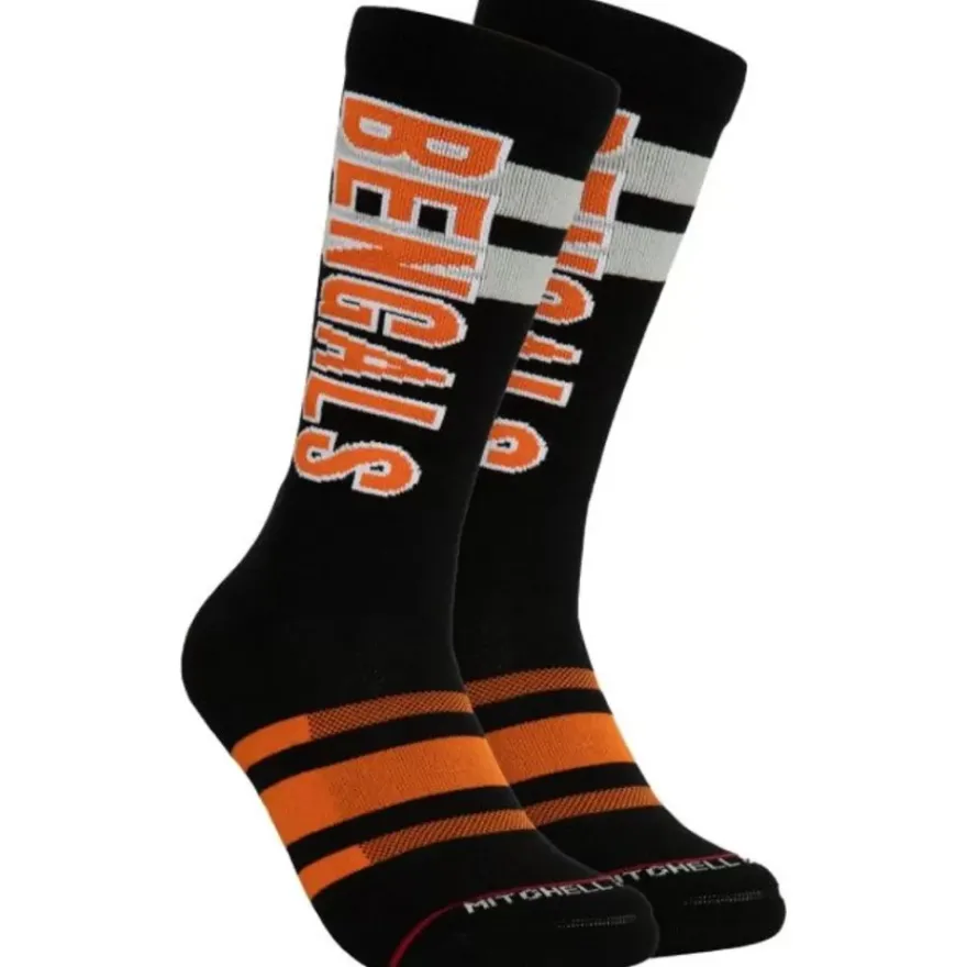 Mitchell & Ness Accessories-Lateral Crew Socks Cincinnati Bengals