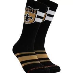 Mitchell & Ness Accessories-Lateral Crew Socks New Orleans Saints