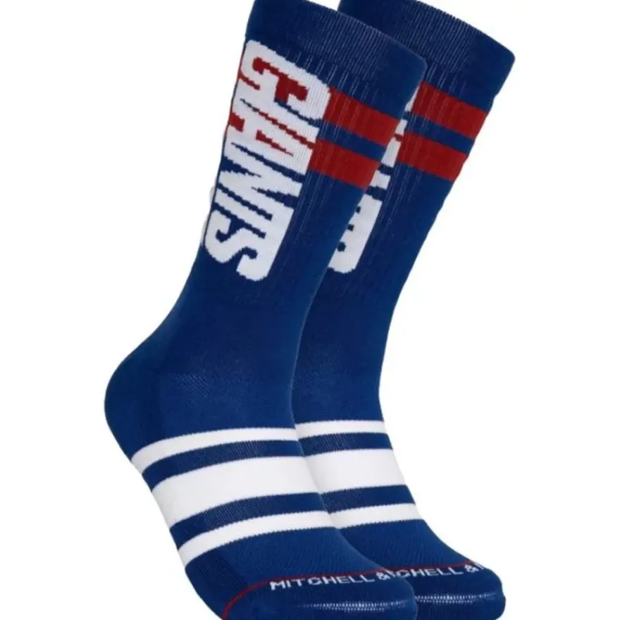 Mitchell & Ness Accessories-Lateral Crew Socks New York Giants