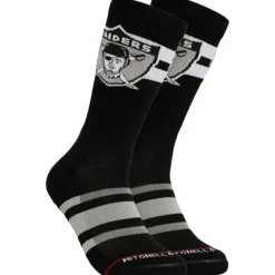 Mitchell & Ness Accessories-Lateral Crew Socks Oakland Raiders