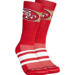 Mitchell & Ness Accessories-Lateral Crew Socks San Francisco 49Ers