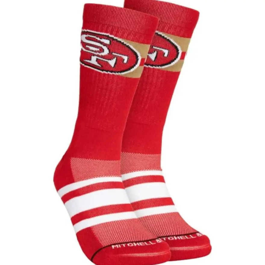 Mitchell & Ness Accessories-Lateral Crew Socks San Francisco 49Ers