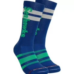 Mitchell & Ness Accessories-Lateral Crew Socks Seattle Seahawks