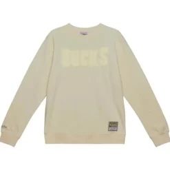 Mitchell & Ness Hoodies & Sweatshirts-Layup Low Down Crew Milwaukee Bucks