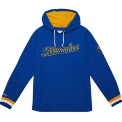 Mitchell & Ness T-Shirts & Tops-Legendary Slub Long Sleeve Hoodie Milwaukee Brewers