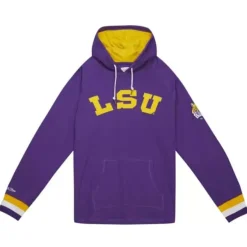 Mitchell & Ness T-Shirts & Tops-Legendary Slub Long Sleeve Hoodie Louisiana State University