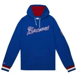 Mitchell & Ness T-Shirts & Tops-Legendary Slub Long Sleeve Hoodie Atlanta Braves
