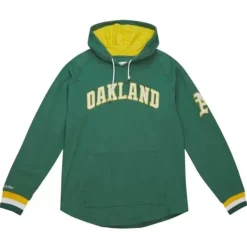 Mitchell & Ness T-Shirts & Tops-Legendary Slub Long Sleeve Hoodie Oakland Athletics