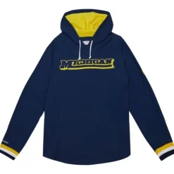 Mitchell & Ness T-Shirts & Tops-Legendary Slub Long Sleeve Hoodie University Of Michigan