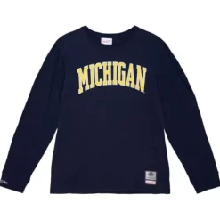 Mitchell & Ness T-Shirts & Tops-Legendary Slub Longsleeve University Of Michigan