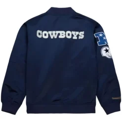 Mitchell & Ness Jackets & Outerwear-Lightweight Satin Bomber Vintage Logo Dallas Cowboys