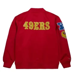 Mitchell & Ness Jackets & Outerwear-Lightweight Satin Bomber Vintage Logo San Francisco 49Ers