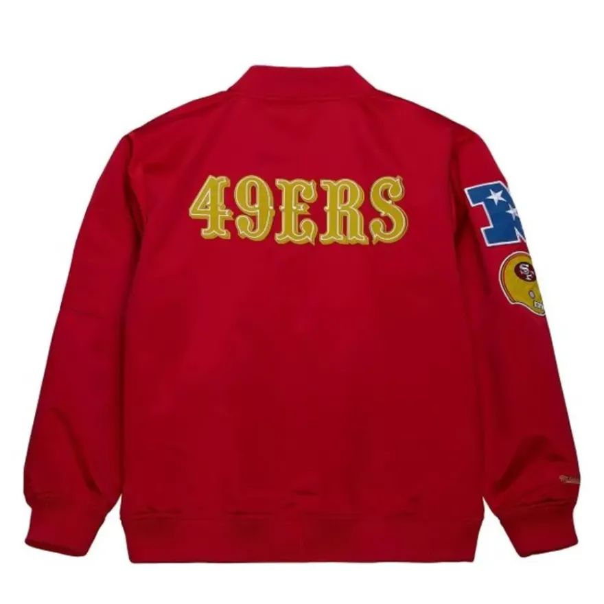 Mitchell & Ness Jackets & Outerwear-Lightweight Satin Bomber Vintage Logo San Francisco 49Ers