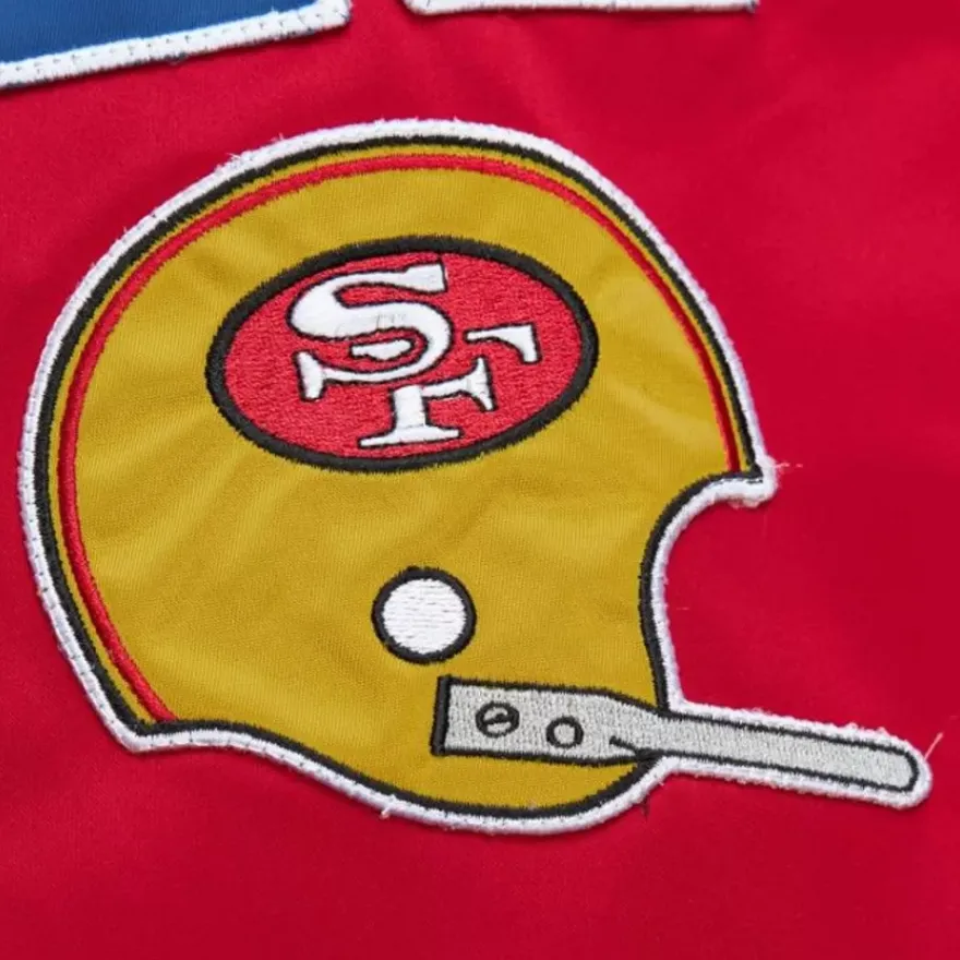 Mitchell & Ness Jackets & Outerwear-Lightweight Satin Bomber Vintage Logo San Francisco 49Ers