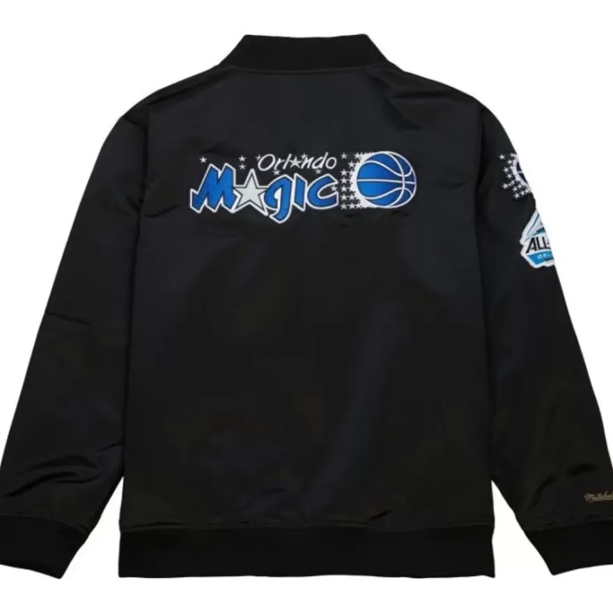 Mitchell & Ness Jackets & Outerwear-Lightweight Satin Bomber Vintage Logo Orlando Magic