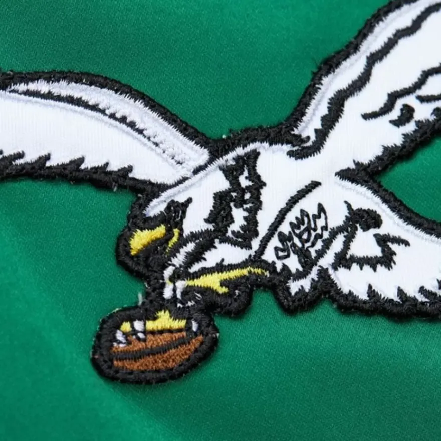 Mitchell & Ness Jackets & Outerwear-Lightweight Satin Bomber Vintage Logo Philadelphia Eagles